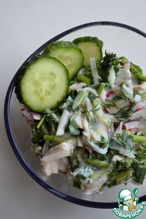 Окрошка с курицей