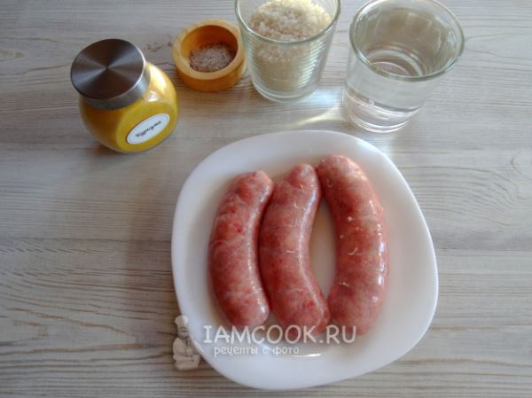 Купаты с рисом в духовке