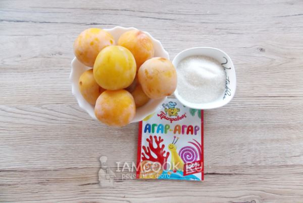 Джем из желтой сливы с агар-агаром