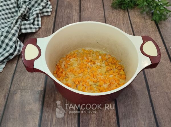 Ячневая каша с овощами