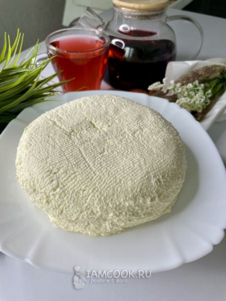 Домашний сыр из творога и молока с яйцом