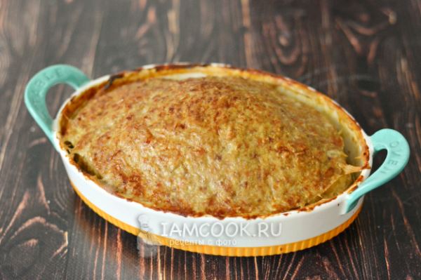 ПП запеканка из фарша в духовке