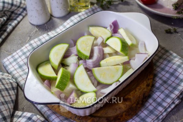 Запеченные овощи с сыром фета (в духовке)