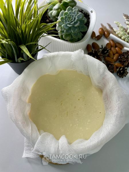 Домашний сыр из творога и молока с яйцом
