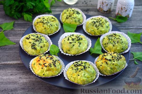 Кабачковые шарики со шпинатом и сыром (в духовке)