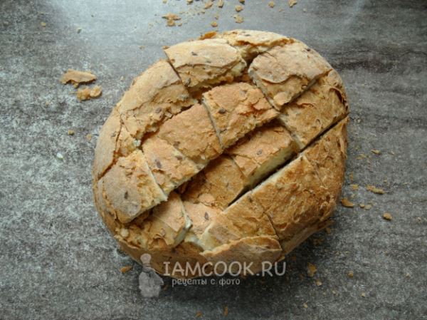 Хлеб с сыром и беконом в духовке